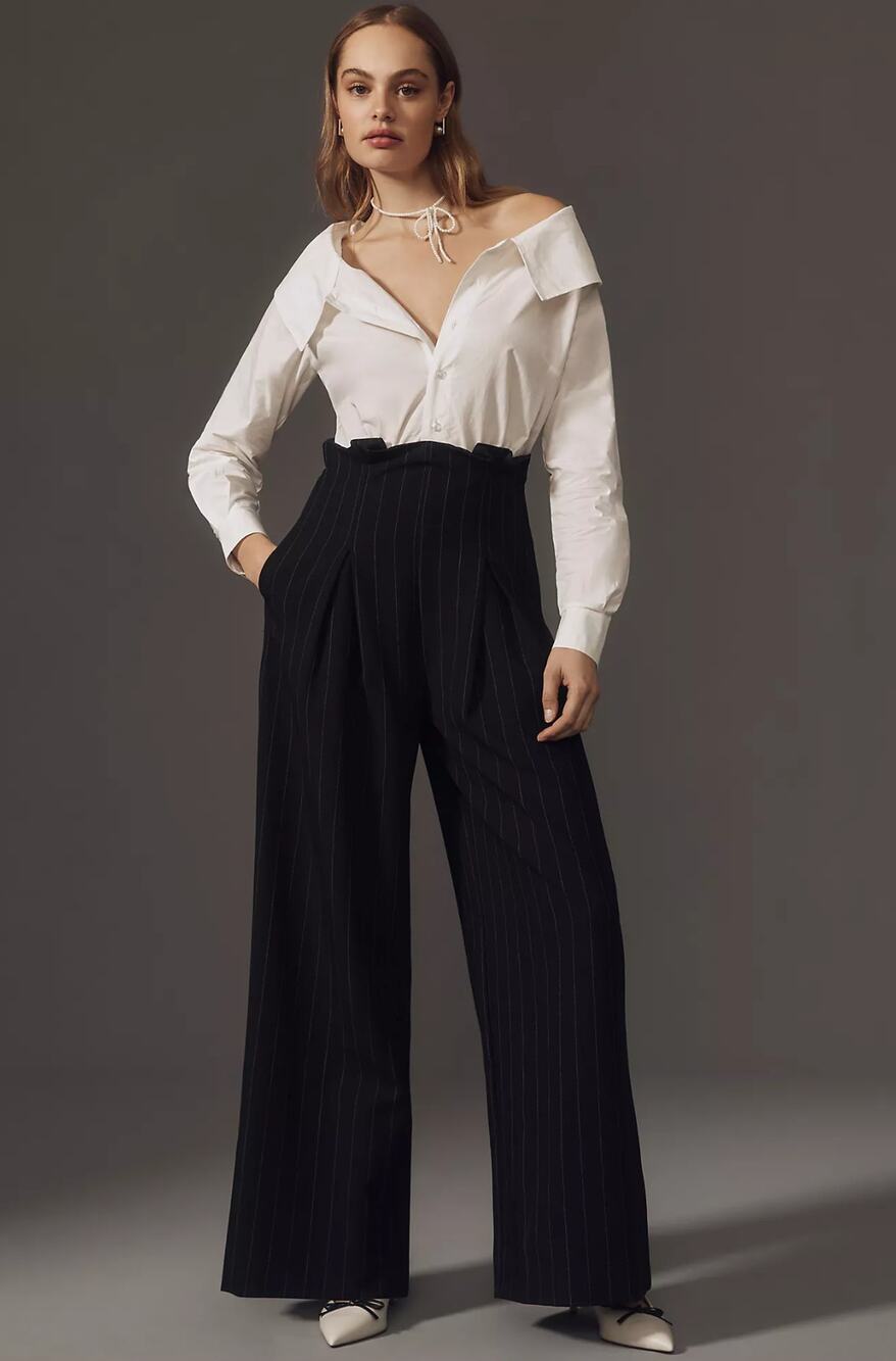 NWT Maeve Corseted Shirting Twofer Jumpsuit - Size 6